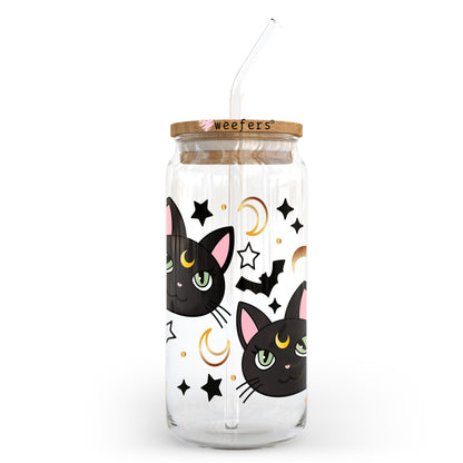 Lunar Cats 20oz Libbey Glass Can, 34oz Hip Sip, 40oz Tumbler, 24oz Cold Cup UV DTF or Sublimation Decal Transfer - Weefers