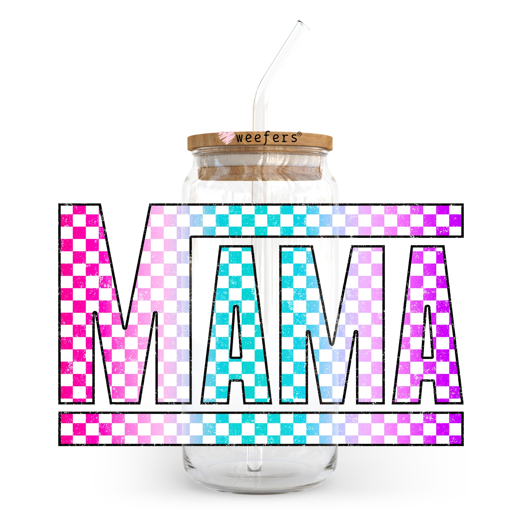 Mama Retro Style 20oz Libbey Glass Can, 34oz Hip Sip, 40oz Tumbler, 24oz Cold Cup UV DTF or Sublimation Decal Transfer - Weefers