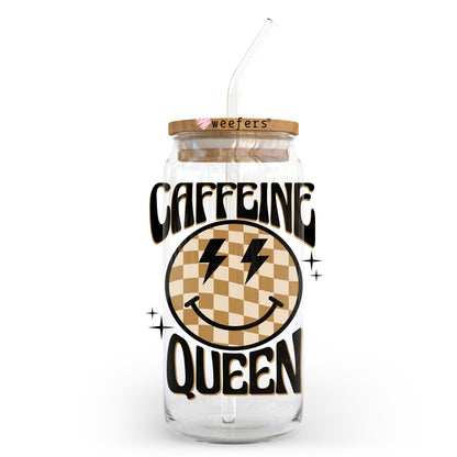 Caffeine Queen 20oz Libbey Glass Can, 34oz Hip Sip, 40oz Tumbler, 24oz Cold Cup UV DTF or Sublimation Decal Transfer - Weefers