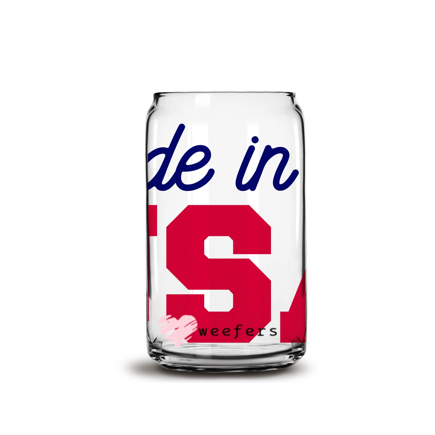 Made in the USA 16oz Libbey Glass Can UV DTF or Sublimation Wrap - Decal - Weefers