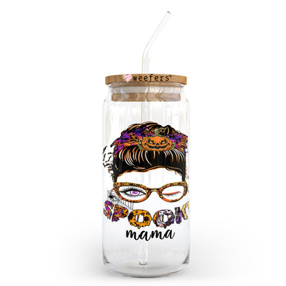 Spooky Mama 20oz Libbey Glass Can, 34oz Hip Sip, 40oz Tumbler UV DTF or Sublimation Decal Transfer - Weefers