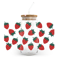 Load image into Gallery viewer, Strawberry Fields 20oz Libbey Glass Can UV-DTF or Sublimation Wrap - Decal
