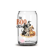 Load image into Gallery viewer, The Boo Crew Dog Vintage Halloween 16oz Libbey Glass Can UV-DTF or Sublimation Wrap - Decal

