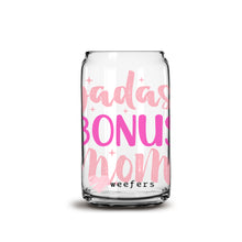 Load image into Gallery viewer, Badass Bonus Mom Libbey Glass Can UV-DTF or Sublimation Wrap - Decal
