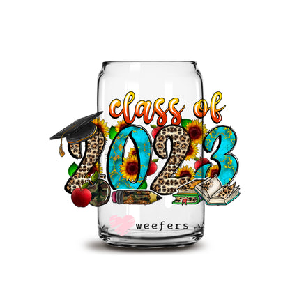 Western Class of 2023 Grad 16oz Libbey Glass Can UV DTF or Sublimation Wrap - Decal - Weefers