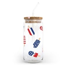 Load image into Gallery viewer, 4th of July Popsicles 20oz Libbey Glass Can UV-DTF or Sublimation Wrap - Decal
