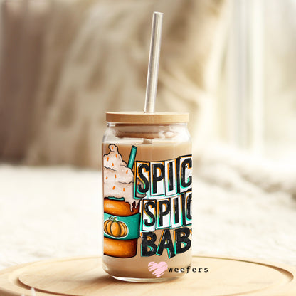 Spice Spice Baby 16oz Libbey Glass Can UV DTF or Sublimation Wrap - Decal - Weefers