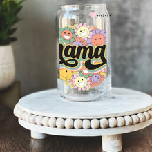 Load image into Gallery viewer, a glass jar with a sticker on it sitting on a table
