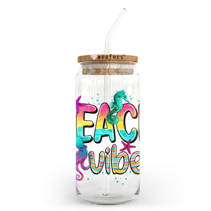 a glass jar with a straw in it that says eac juice