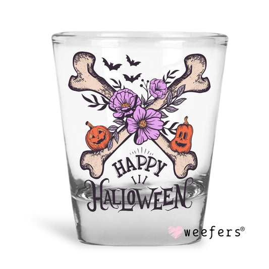 Happy Halloween Shot Glass Short UV DTF or Sublimation Wrap - Decal - Weefers