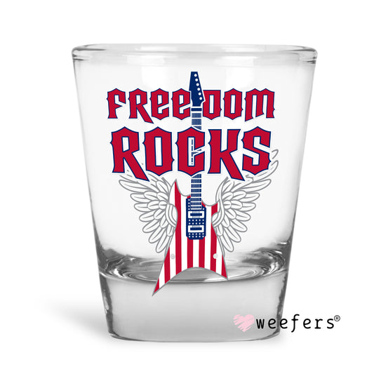 Freedom Rocks Shot Glass Short UV DTF or Sublimation Wrap - Decal - Weefers