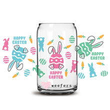 Load image into Gallery viewer, Happy Easter Bunny Eggs Libbey Glass Can UV-DTF or Sublimation Wrap - Decal
