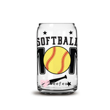 Load image into Gallery viewer, Softball Mom Balls and Bats 16oz Libbey Glass Can UV-DTF or Sublimation Wrap - Decal
