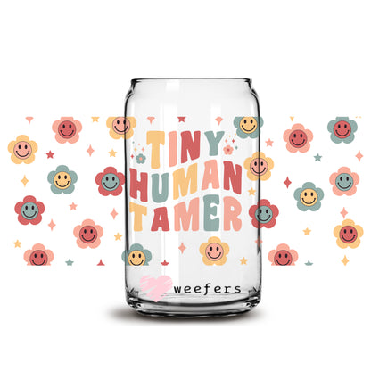 Tiny Human Tamer Libbey Glass Can UV DTF or Sublimation Wrap - Decal - Weefers