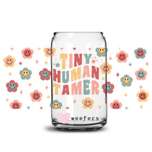 Load image into Gallery viewer, Tiny Human Tamer Libbey Glass Can UV-DTF or Sublimation Wrap - Decal
