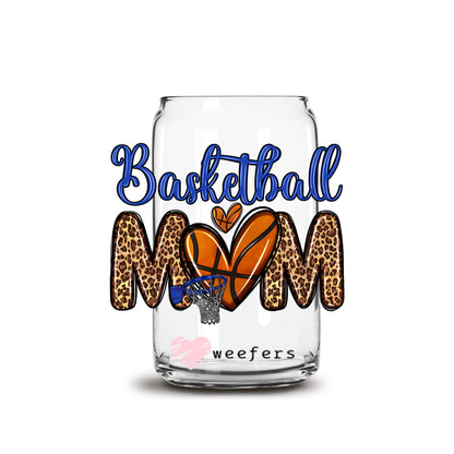 Basketball Mom 16oz Libbey Glass Can UV DTF or Sublimation Cup Wrap - Decal Transfer - Weefers