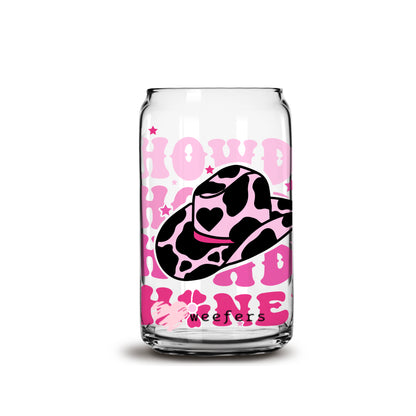 Howdy Honey 16oz Libbey Glass Can UV DTF or Sublimation Wrap - Decal - Weefers