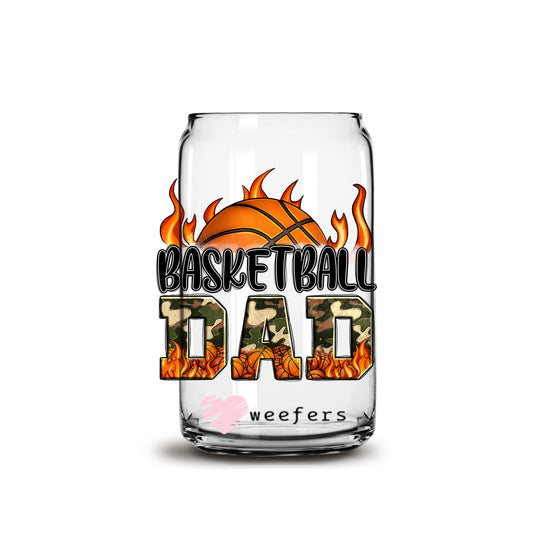 Basketball Dad Libbey Glass Can UV DTF or Sublimation Wrap - Decal - Weefers