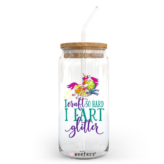 I'm so Girly I Fart Glitter 20oz Libbey Glass Can, 34oz Hip Sip, 40oz Tumbler UV DTF or Sublimation Decal Transfer - Weefers