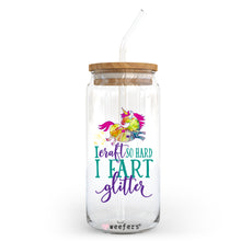 Load image into Gallery viewer, I&#39;m so Girly I Fart Glitter 20oz Libbey Glass Can UV-DTF or Sublimation Wrap - Decal

