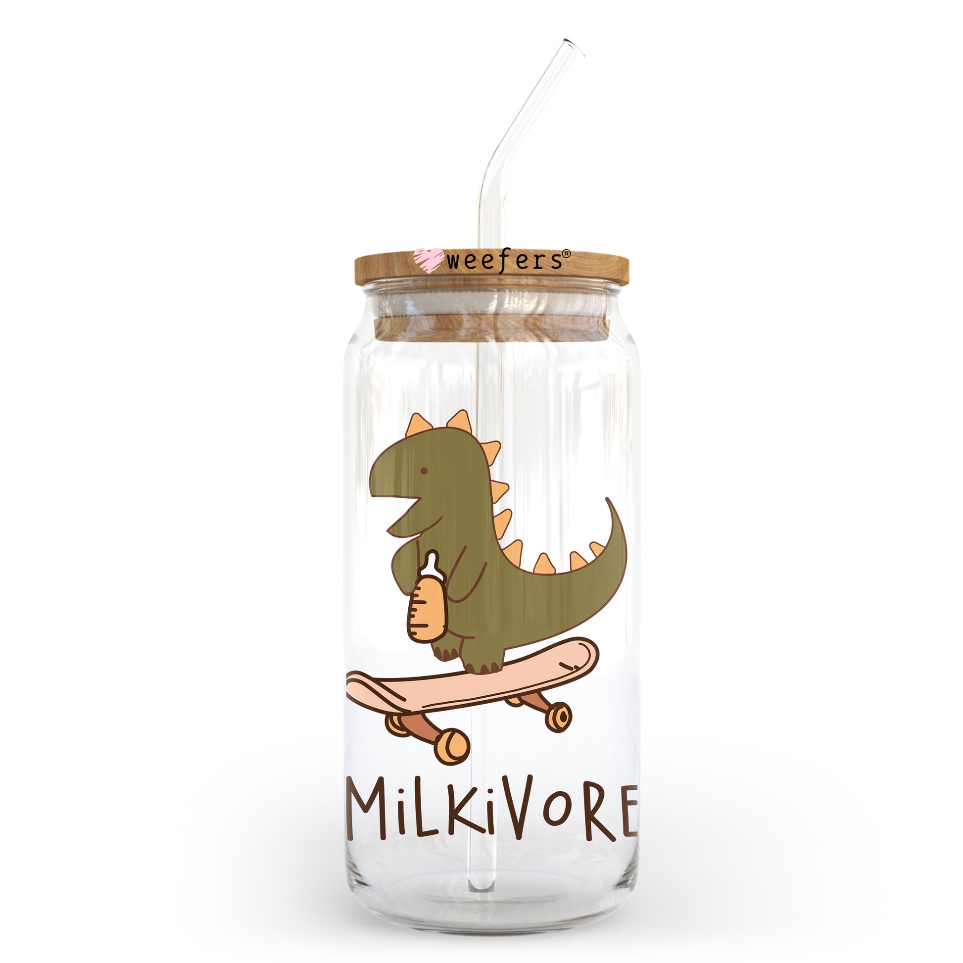 Milkivore 20oz Libbey Glass Can UV DTF or Sublimation Wrap - Decal Transfer - Weefers