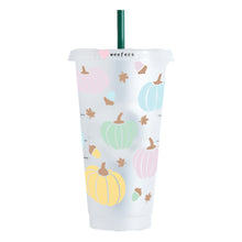 Load image into Gallery viewer, Pastel Pumpkins 24oz UV-DTF Cold Cup Wrap - Ready to apply Wrap - NO HOLE
