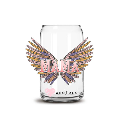 Mama Wings 16oz Libbey Glass Can UV DTF or Sublimation Wrap - Decal - Weefers