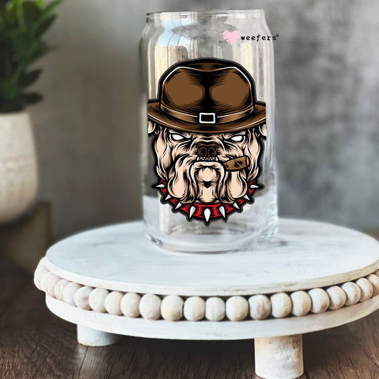 Mad Dog 16oz Libbey Glass Can UV DTF or Sublimation Cup Wrap - Decal Transfer Weefers