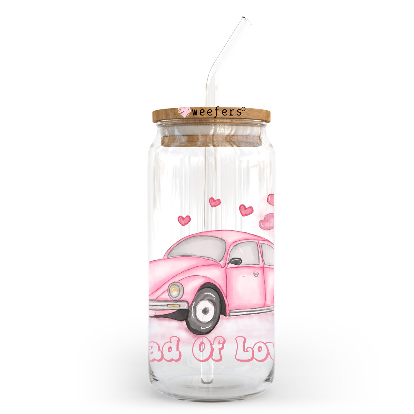 Load of Love Valentine's Day 20oz Libbey Glass Can UV DTF or Sublimation Wrap - Decal - Weefers