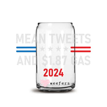Load image into Gallery viewer, Mean Tweets and 1.87 Gas 2024 16oz Libbey Glass Can UV-DTF or Sublimation Wrap - Decal

