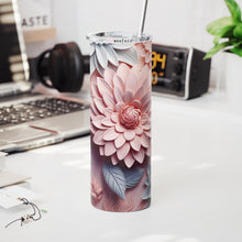 Load image into Gallery viewer, 20oz Skinny Tumbler Wrap - 3D Baby Pink and Baby Blue

