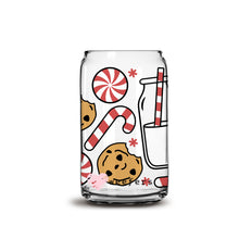 Load image into Gallery viewer, Christmas Milk and Cookies 16oz Libbey Glass Can UV-DTF or Sublimation Wrap - Decal
