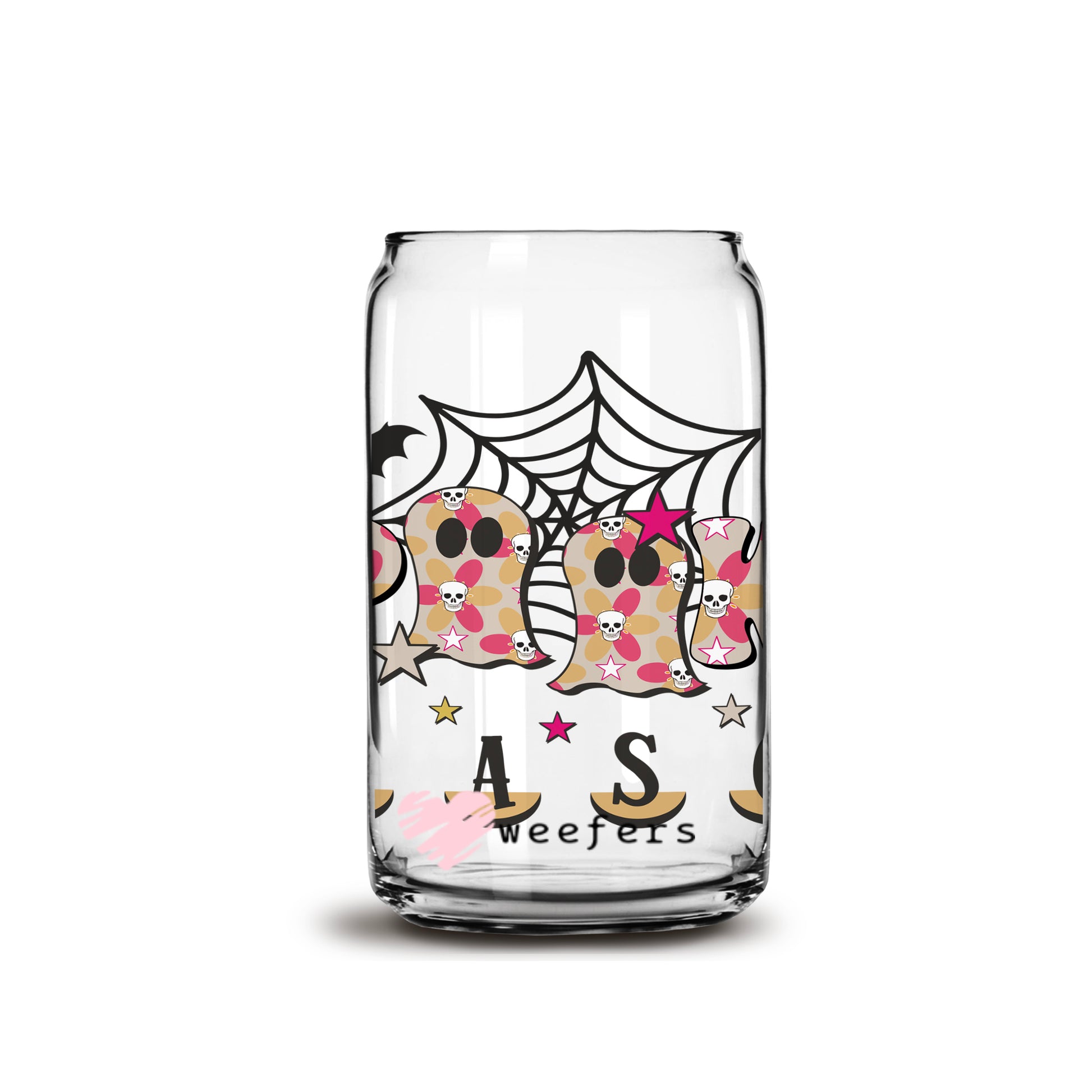 Spooky Season Halloween 16oz Libbey Glass Can UV DTF or Sublimation Wrap - Decal - Weefers