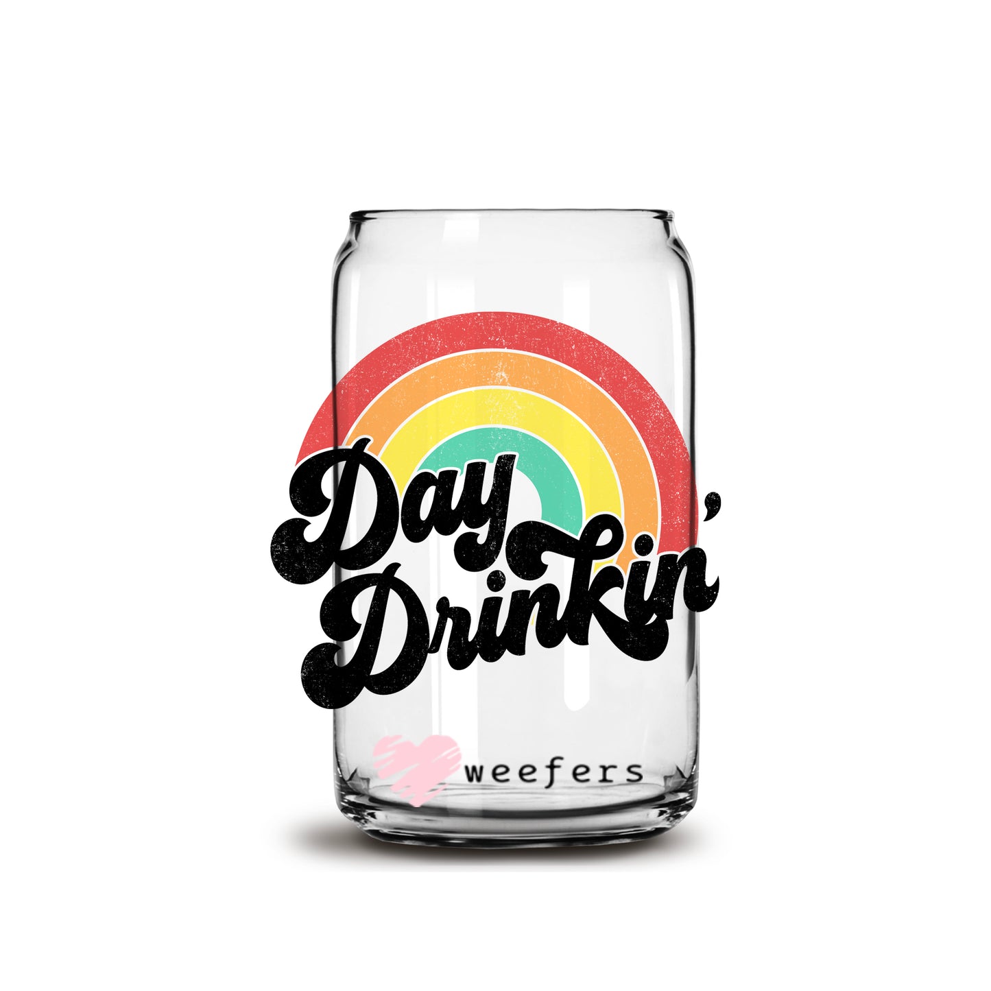 Day Drinkin' Libbey Glass Can Wrap UV DTF Sublimation Transfers - Weefers