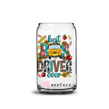 Load image into Gallery viewer, Best Bus Driver Ever 16oz Libbey Glass Can UV-DTF or Sublimation Wrap - Decal
