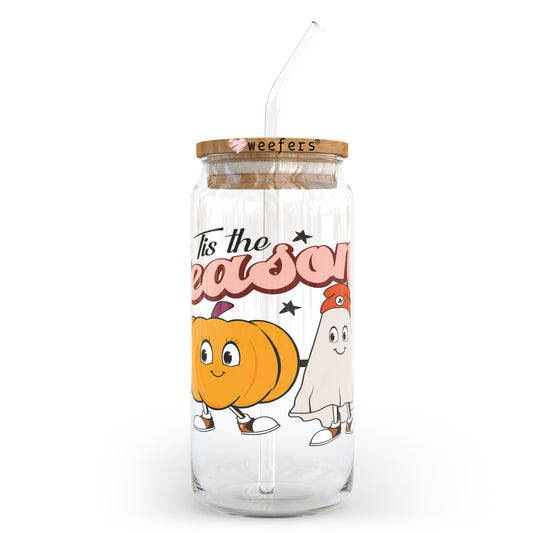 Tis the Season Halloween Fall 20oz Libbey Glass Can, 34oz Hip Sip, 40oz Tumbler UV DTF or Sublimation Decal Transfer - Weefers