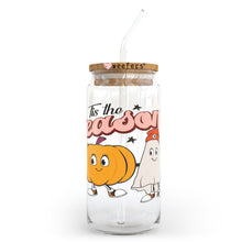 Load image into Gallery viewer, Tis the Season Halloween Fall 20oz Libbey Glass Can, 34oz Hip Sip, 40oz Tumbler UVDTF or Sublimation Decal Transfer
