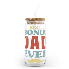 Load image into Gallery viewer, Best Bonus Dad Ever 20oz Libbey Glass Can UV-DTF or Sublimation Wrap - Decal
