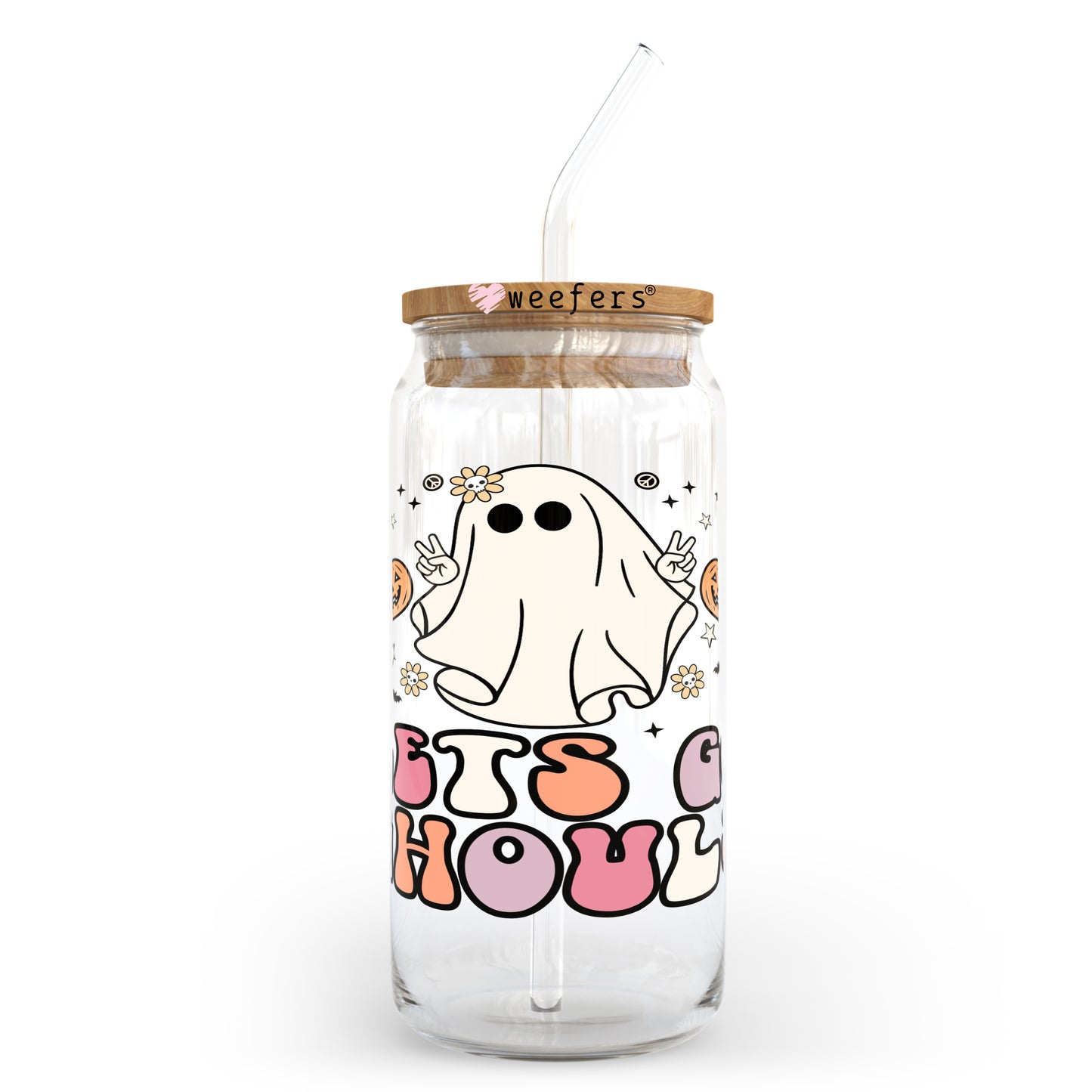 Let's Go Ghouls Halloween 20oz Libbey Glass Can, 34oz Hip Sip, 40oz Tumbler UV DTF or Sublimation Decal Transfer - Weefers