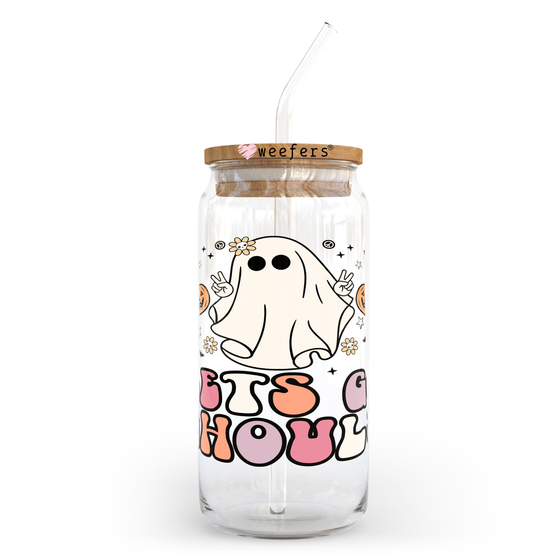 Let's Go Ghouls Halloween 20oz Libbey Glass Can, 34oz Hip Sip, 40oz Tumbler UV DTF or Sublimation Decal Transfer - Weefers