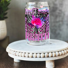 Load image into Gallery viewer, Just Breathe 16oz Libbey Glass Can UV-DTF or Sublimation Wrap - Decal
