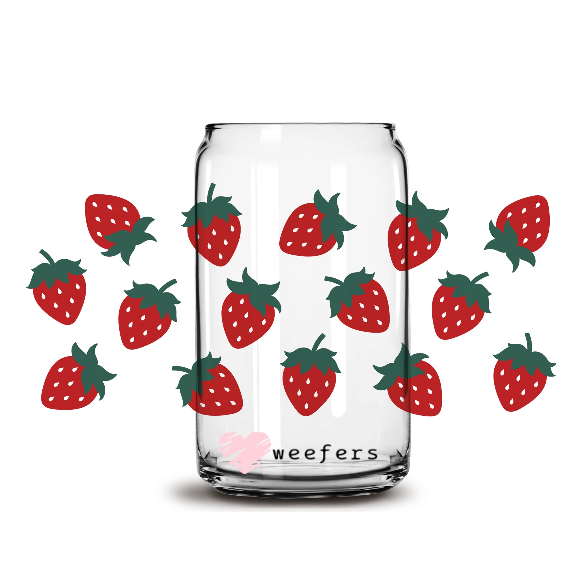 Strawberry Fields Libbey Glass Can Wrap UV DTF Sublimation Transfers - Weefers