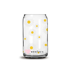 Load image into Gallery viewer, White and Yellow Daisies Libbey Glass Can Wrap UV-DTF Sublimation Transfers
