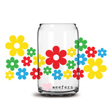 Load image into Gallery viewer, Autism Retro Daisy Libbey Glass Can Wrap UV-DTF Sublimation Transfers
