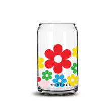 Load image into Gallery viewer, Autism Retro Daisy Libbey Glass Can Wrap UV-DTF Sublimation Transfers
