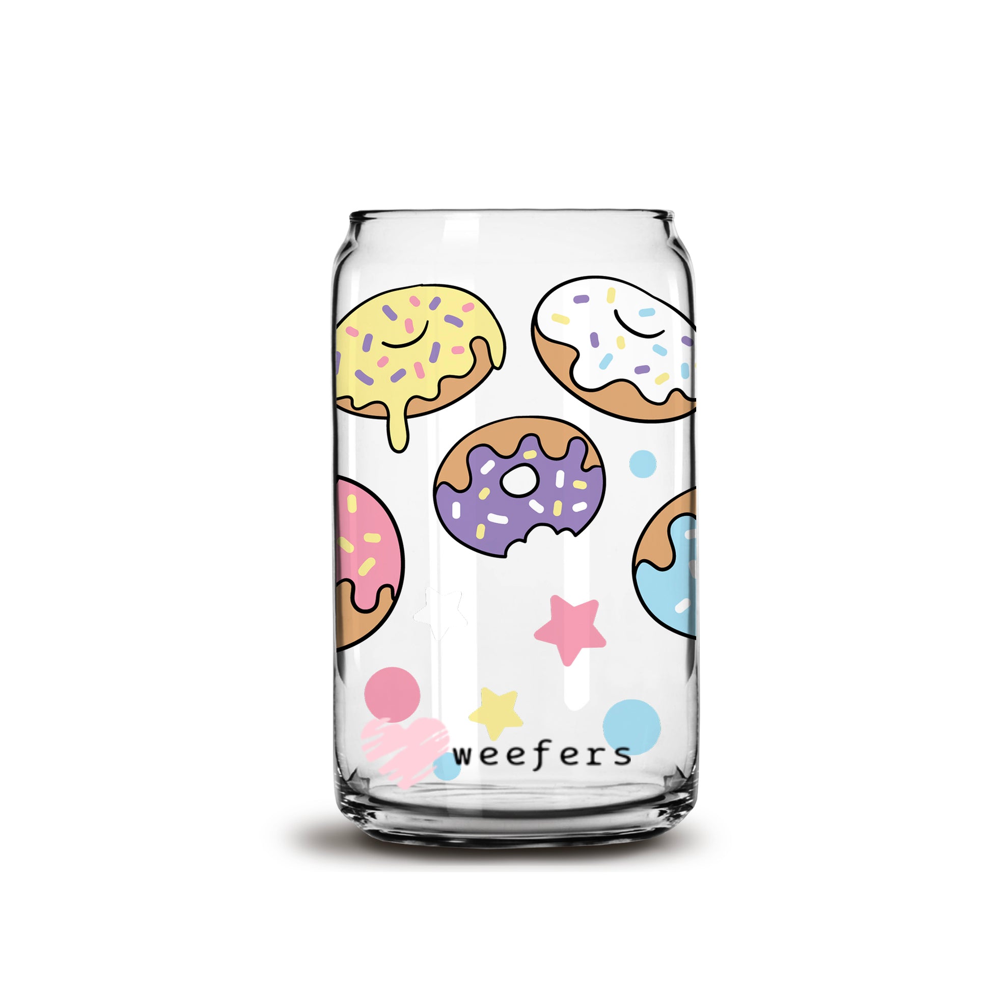 Yum Yum Donuts Libbey Glass Can Wrap UV DTF Sublimation Transfers - Weefers