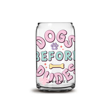 Load image into Gallery viewer, Dogs Before Dudes Libbey Glass Can Wrap UV-DTF Sublimation Transfers
