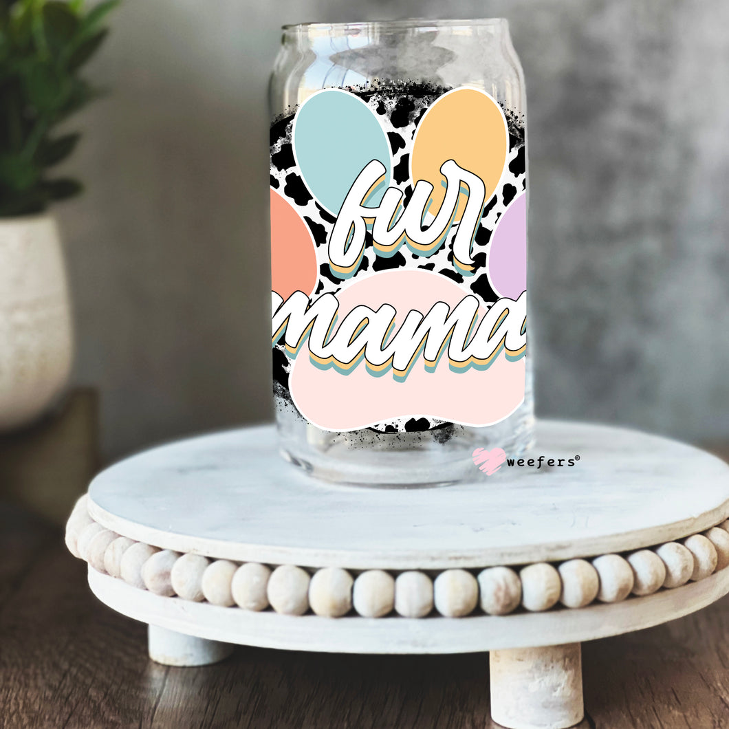 Fur Mama Libbey Glass Can Wrap UV-DTF Sublimation Transfers