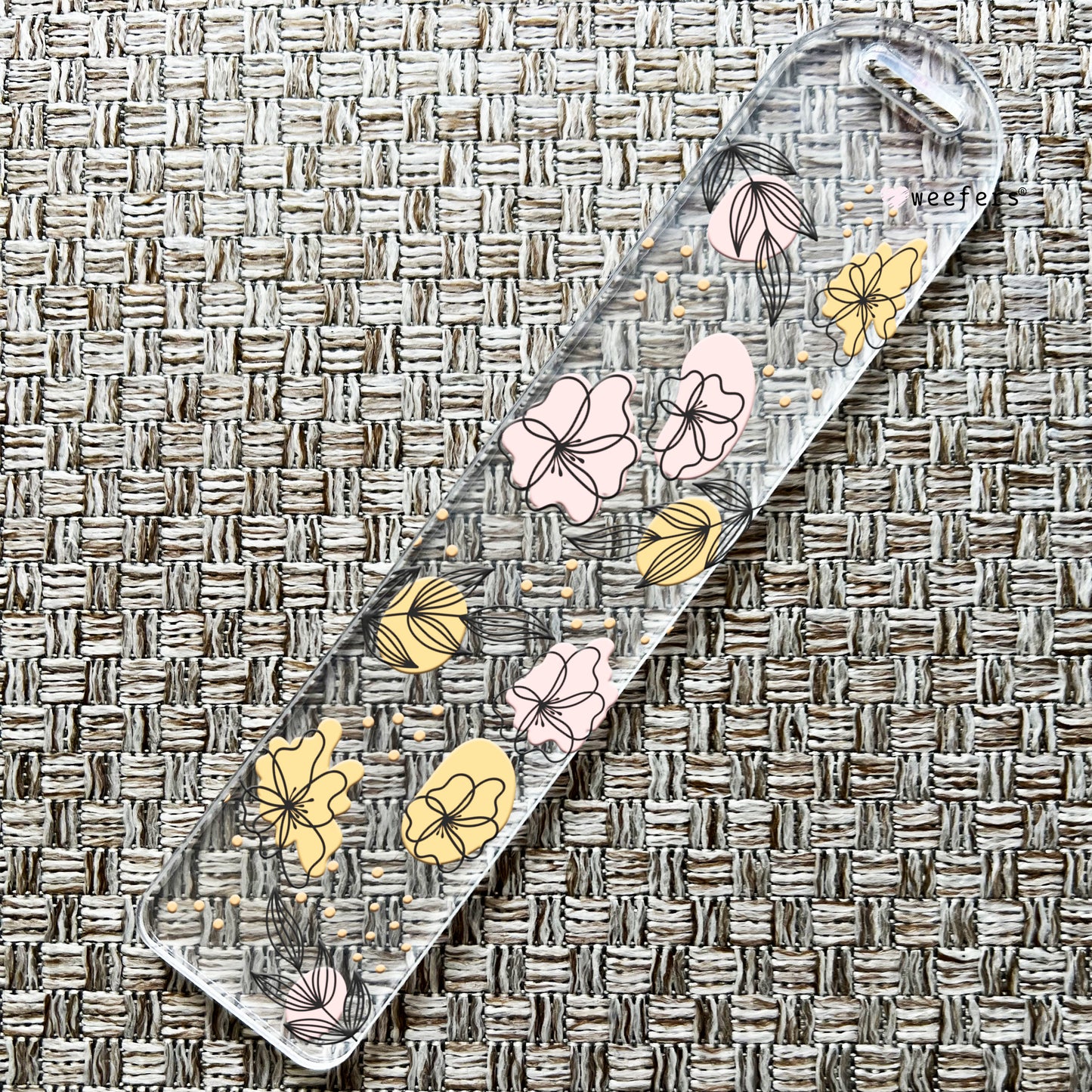 Boho Floral Abstract Bookmark UV DTF Decal - Weefers