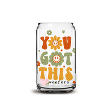 Load image into Gallery viewer, You Got This 16oz Libbey Glass Can UV-DTF or Sublimation Wrap - Decal

